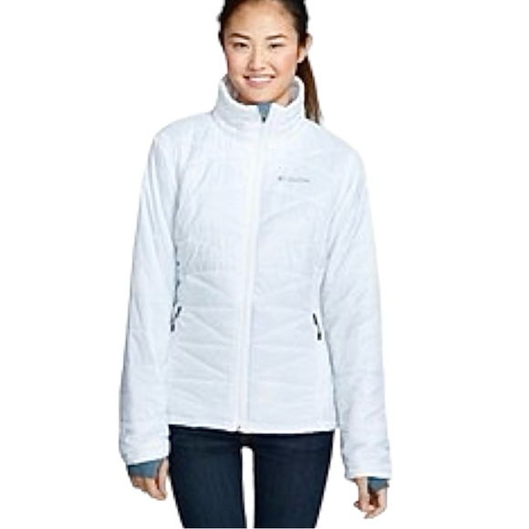 Columbia Jackets & Blazers - Columbia Mighty Lite III Insulated Windowpane White Jacket Women's Size Small
